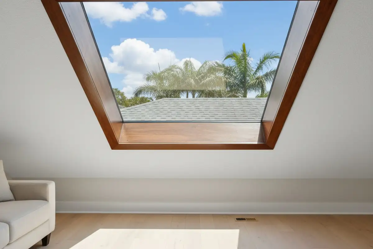 Restored skylight after expert roof and siding repair in Virginia Beach VA by Next Level Exteriors