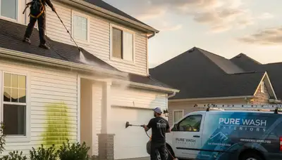 Professional roof cleaning in Virginia Beach, VA for coastal algae and salt buildup removal