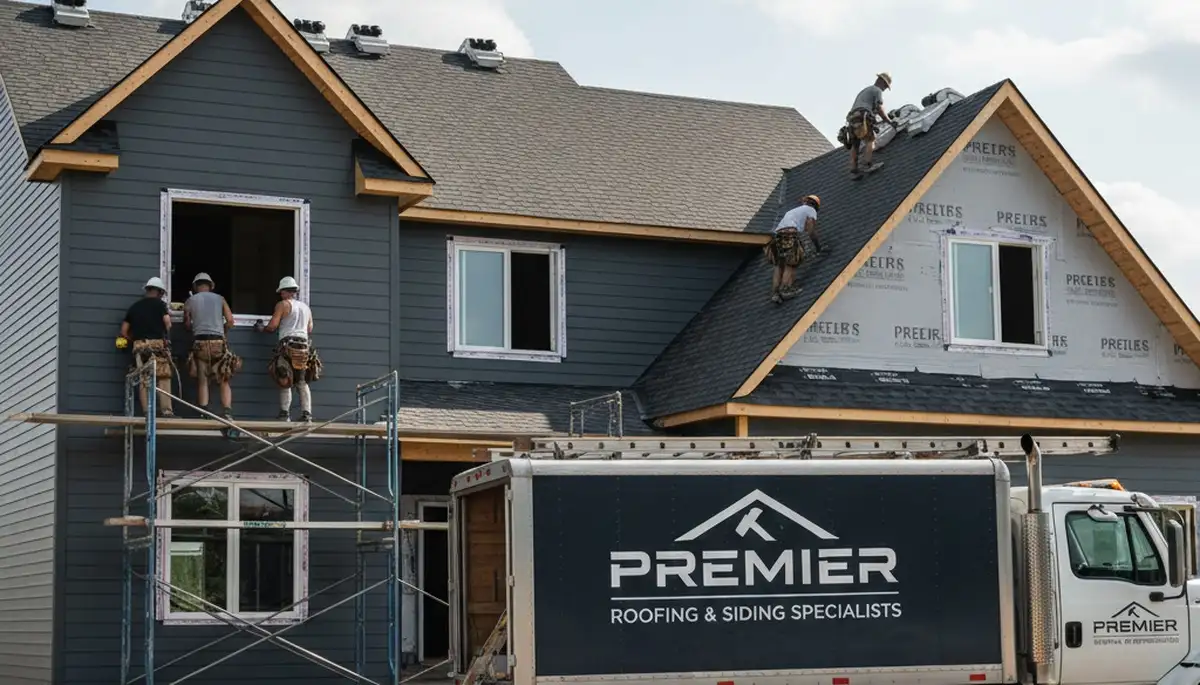 Vinyl siding and roof installation on Virginia Beach home by Next Level Exteriors
