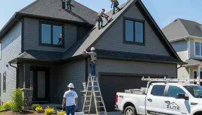 Vinyl siding installation and roof repair by local contractors in Virginia Beach, VA