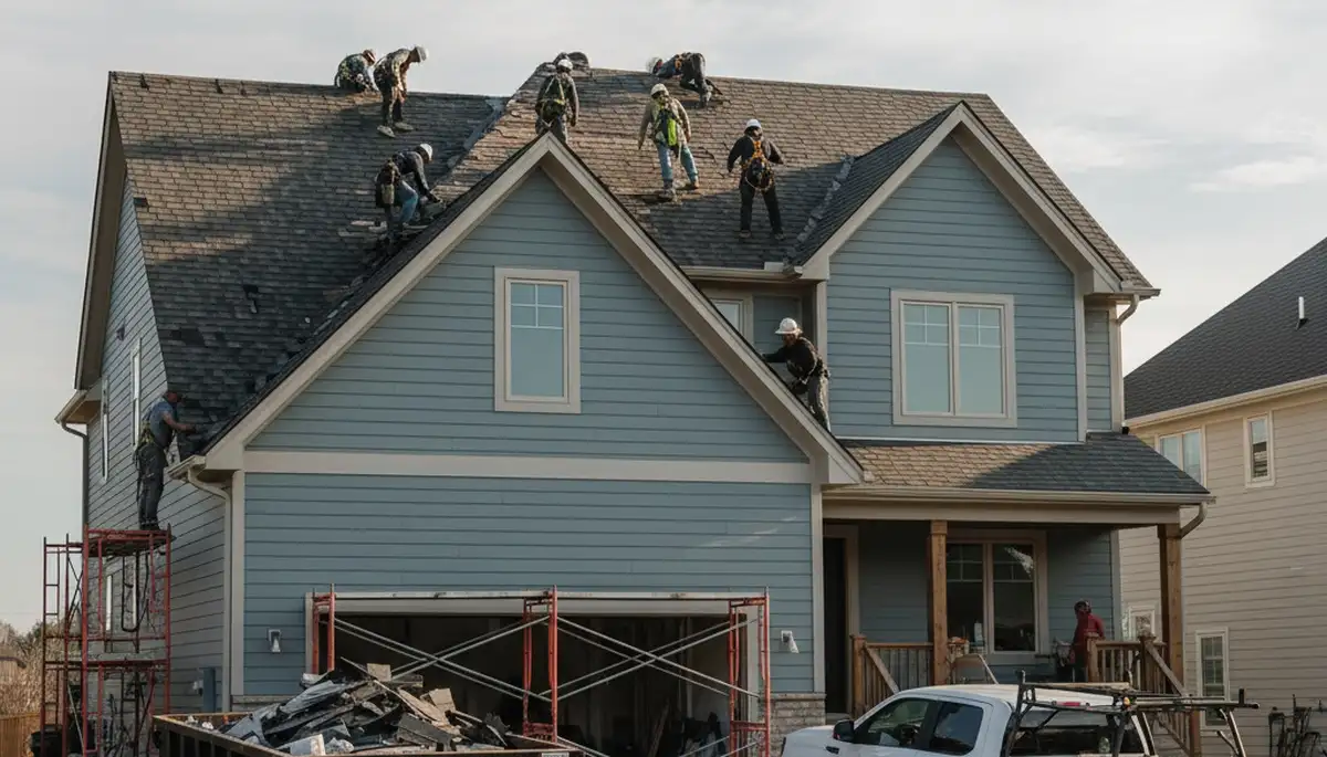 Vinyl siding and roof replacement project in Virginia Beach VA by Next Level Exteriors