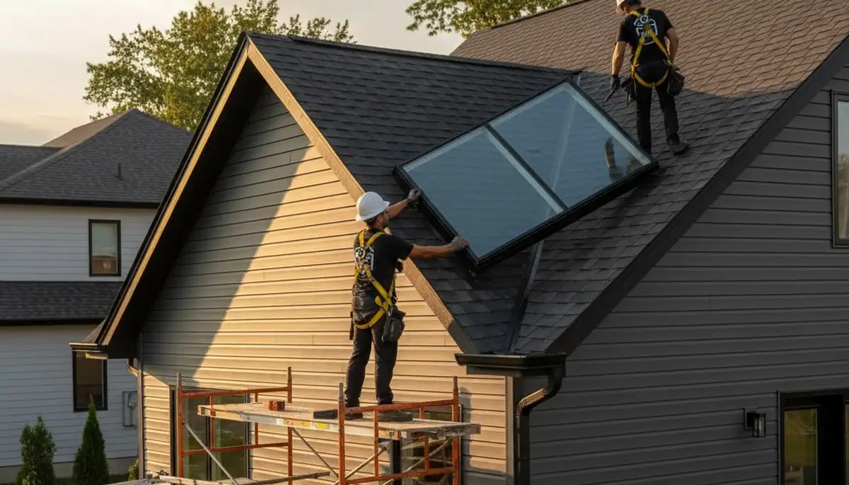 Professional skylight installation with vinyl siding in Virginia Beach, VA home exterior