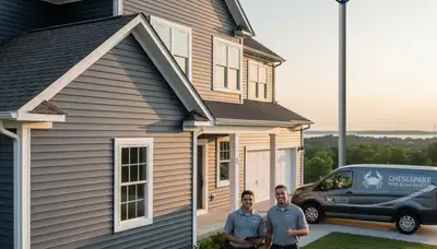 Vinyl siding installation on coastal home in Virginia Beach VA by local exterior remodeling experts