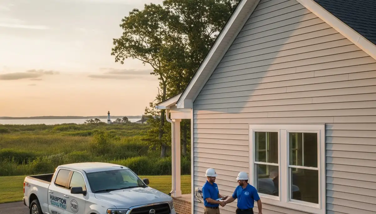 Vinyl siding installation on coastal home in Virginia Beach VA by local siding experts