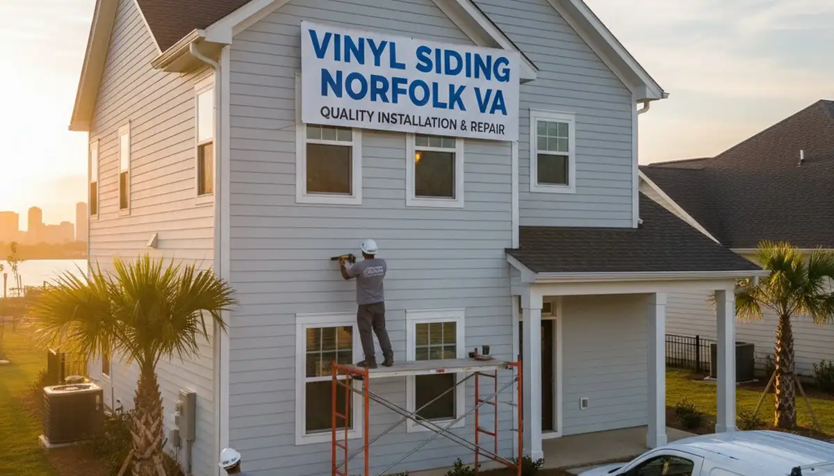 Professional vinyl siding installation on coastal home in Virginia Beach VA