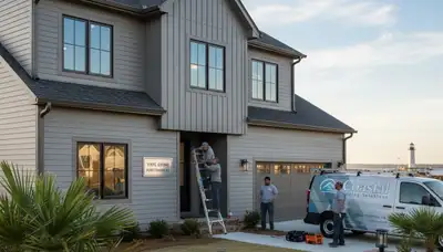 Professional vinyl siding installation on home exterior in Virginia Beach, VA