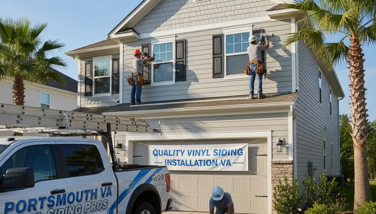 Professional vinyl siding installation on coastal home in Virginia Beach VA